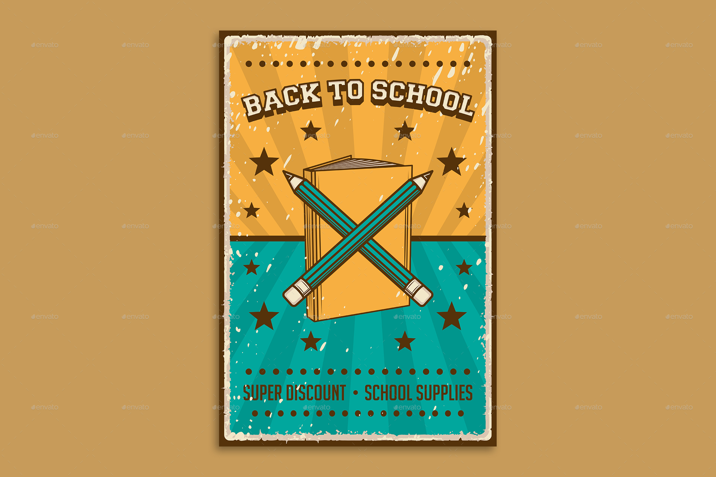 6 Vector Images of Retro Back to School Poster by utixgrapix GraphicRiver